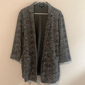 Express black and white boyfriend blazer size large